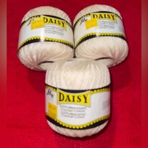 New 3 spools of Cream color Dasiy embroidery thread